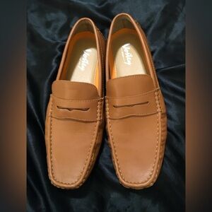 Vostey Men's Brown Slip-On Loafers